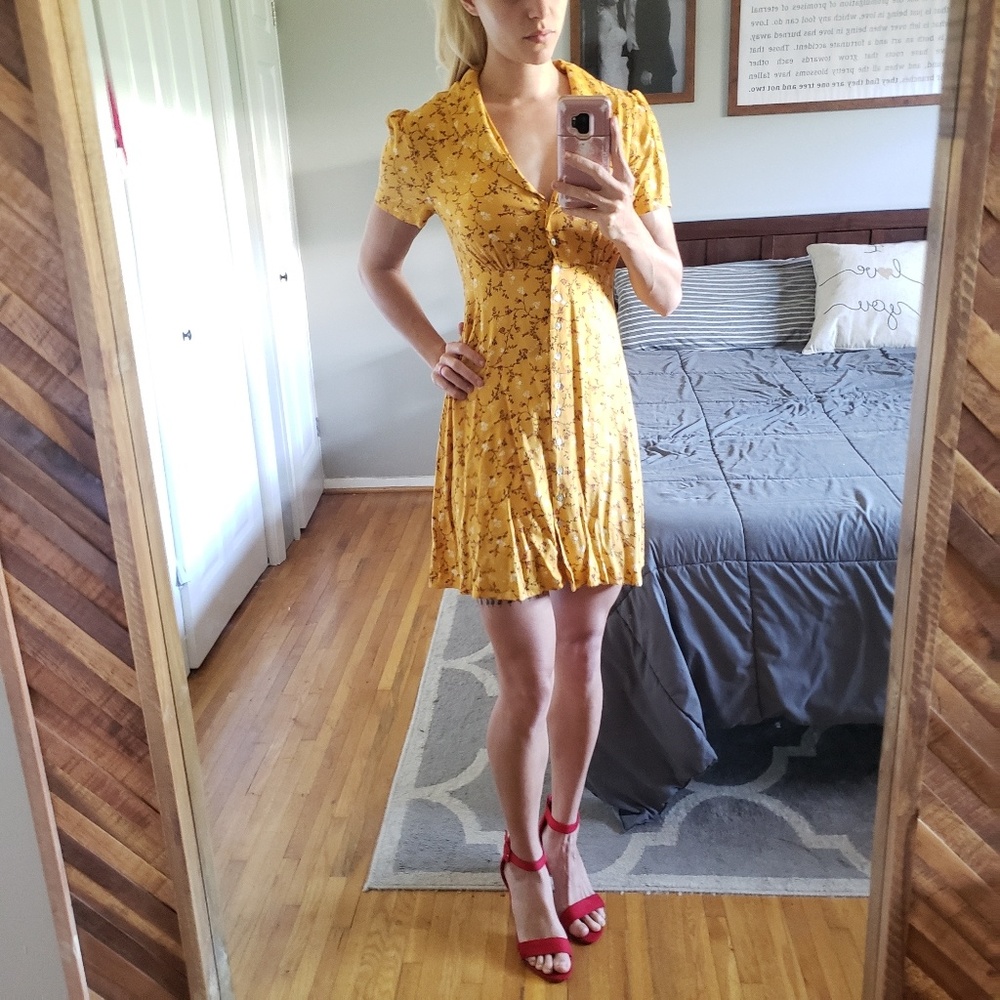 Yellow Collared Dress